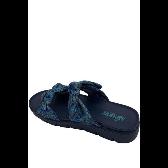 Alegria Dream Fit Slide Sandals Sage Roses Blue Quilt - Medium - Picture 3 of 3